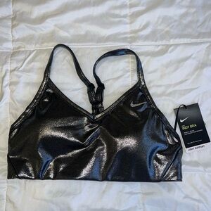 Nike Women's Shiny Black Indy Sports Bra